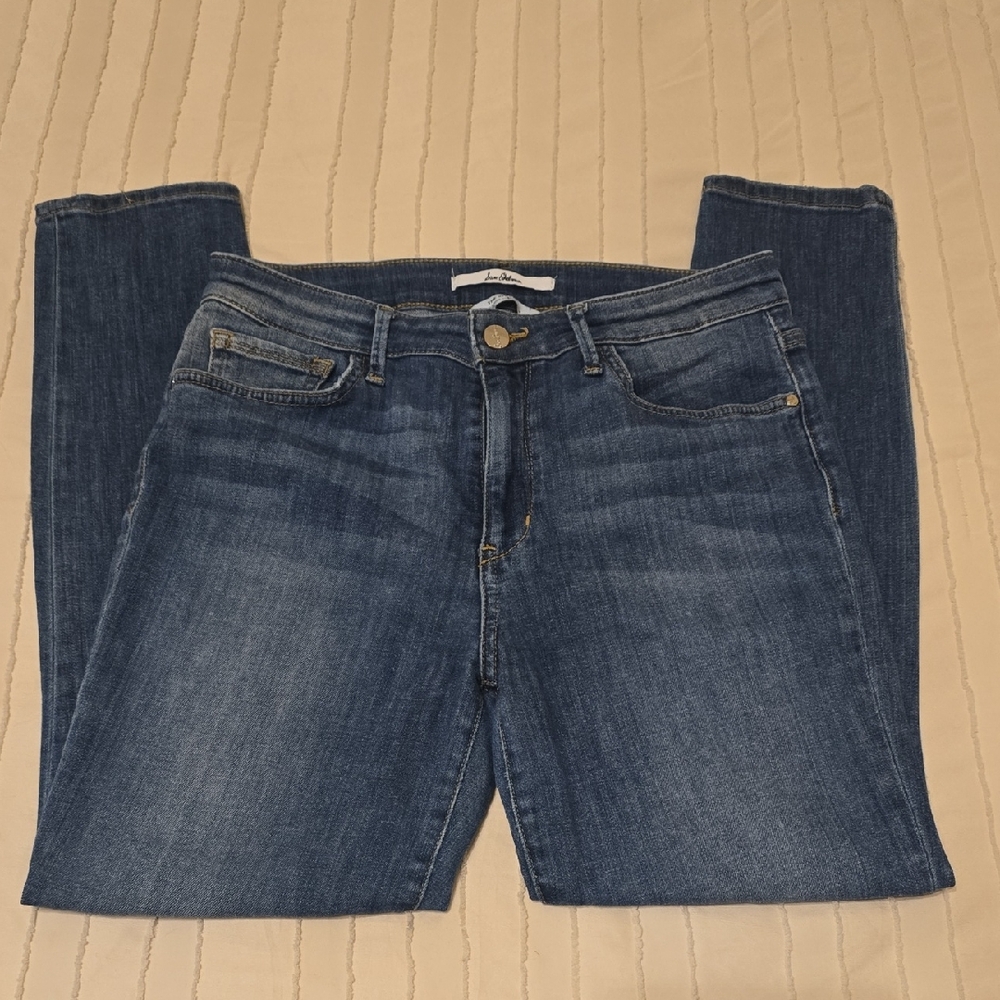 Sam Edelman The Stiletto High Rise Skinny Crop Jeans Stretch Blue 8 29